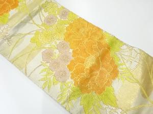 アンティーク　花車模様織出し袋帯（材料）